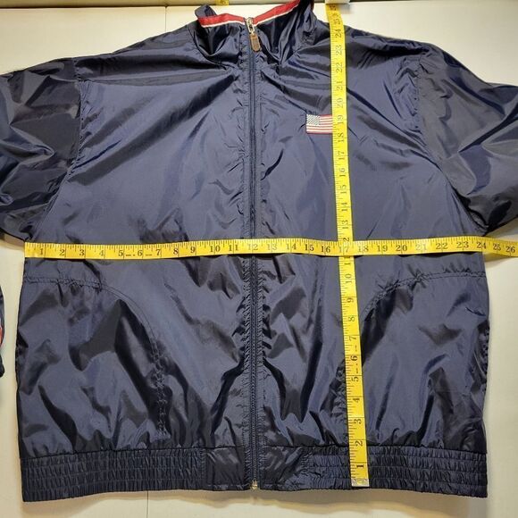 Lavon Vintage Y2K USA Blue Windbreaker Tracksuit with Red Stripes Size XL - Picture 14 of 16